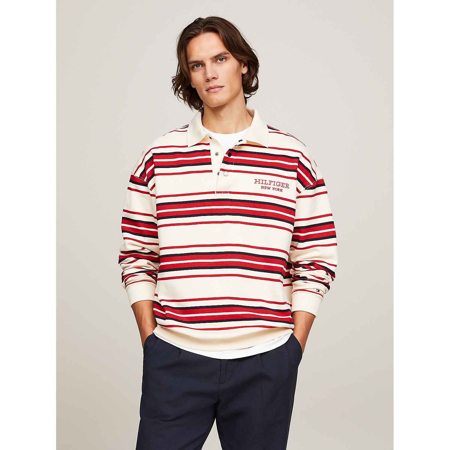 TOMMY HILFIGER Monotype Stripe Rugby Polo